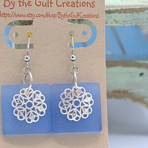 Sea Glass Dangle Earrings